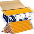 LINSIRON Pencils Pre-Sharpened #2 Pencil with Erasers, Yellow,7.5in 300 Pack