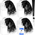 Harloon 300 Pack Clear ID Badge Holder with Lanyard 2.75 x 4.53 Inch Bulk Waterproof Vertical Card Holders with Flat Neck Lanyards and Swivel Hooks for Cruise, School, Office Supplies(Black)