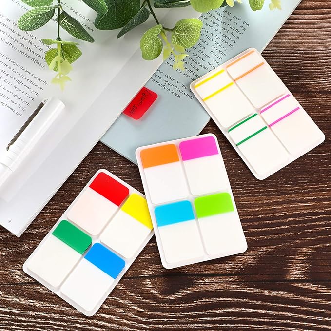 Jovitec 800 Pcs Sticky Index Tabs Sticky Page Markers Notes File Tabs Writable Repositionable File Flags Labels for Pages or Book Markers Binders Reading Notes Classify Files 40 Sets