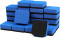 24 Pack Magnetic Whiteboard Dry Erase Erasers Chalkboard Cleansers for Classroom, Home and Office (Blue)