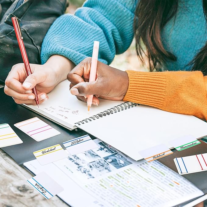 Tenare 2 Inch Sticky Tabs Adhesive Flag Index Writable and Repositionable File Tabs Colored Page Markers Labels for Books and Classify Files Binder File Folders(240 Pieces)