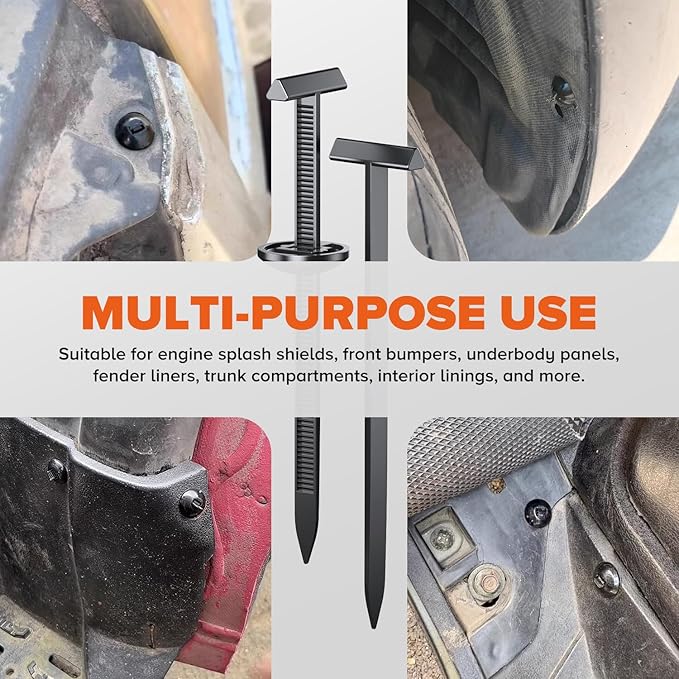 100PCS Upgrade 3D Easy to Fold T Head Nylon Universal Cable Tie Buckle,Grip Auto Zip Tie Buckles, Automotive Zipper Clips Self-Locking UV-Resistant Fasteners for Car Fender Trunk Bumper Repair