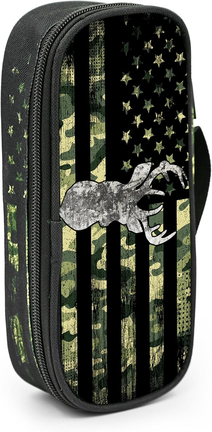 Camo Deer Pencil Case Pencil Pouch Large Capacity Pen Bag School Office Organizer Stationery Storage Box For Girls Boys Teen Kids