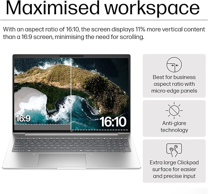HP ProBook 460 G11 Business Laptop (16" FHD+ Anti-Glare, Intel Core Ultra 5 125U (> i7-1355U), 32GB DDR5 RAM, 1TB SSD) Backlit, Fingerprint, 1080p Webcam, Wolf Security, Win 11 Pro, 2025 AI PC