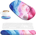 Ospelelf Wrist Rest for Keyboard and Mouse Ergonomic Mouse Pad with Wrist Support Memory Foam Wrist Rest for Computer Keyboard,3-in-1 Gel Mouse and Keyboard Pad for Office Colorful