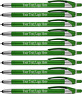 Personalized With your Custom Logo or Text Pens-Pack of 450- for Marketing, Parties, and Events, 2 in 1 Capacitive Stylus & Ballpoint Pen Compatible With Touchscreen Devices, Blue Ink, Green Pens
