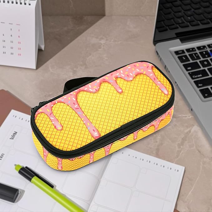 Ice Cream Pencil Case Pencil Pouch Large Capacity Pen Bag School Office Organizer Stationery Storage Box For Girls Boys Teen Kids