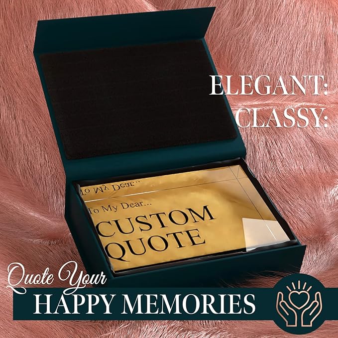 Personalized Gifts, Custom Quote Block Letter Board,Crystal-Clear Acrylic with Gift Box,17 Styles, Holiday and Christmas Gift for Mom, Dad, Girlfriend, Him or Her, Husband, Wife (5"x7, Nolan)