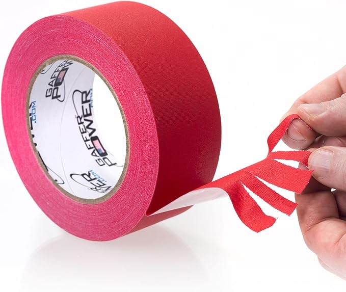 Gaffer Power Real Professional Premium Grade Gaffer Tape Made in The USA | No Residue Heavy Duty Gaffer's Tape | Floor Markings | Labelling |RED 2 in X 30 Yds
