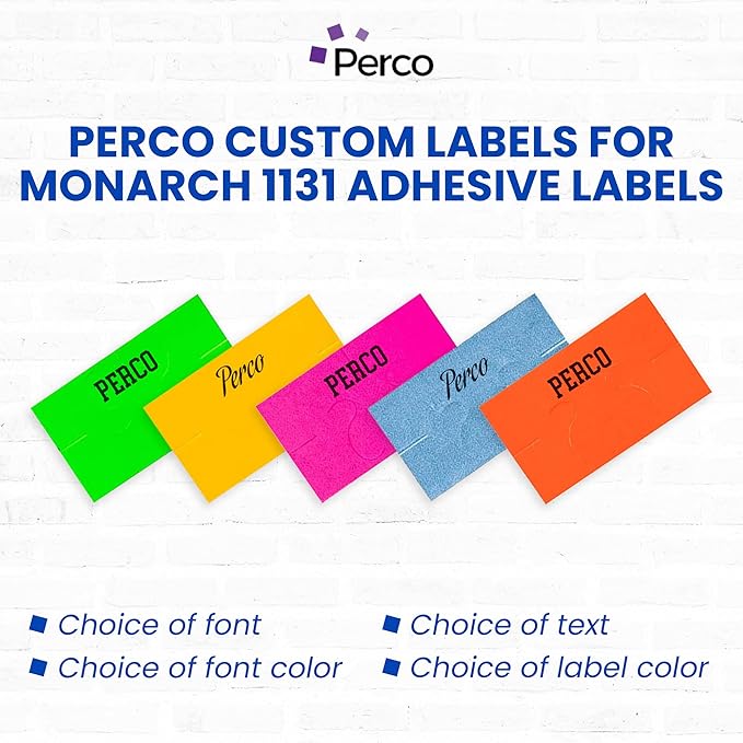 Custom Price and Date Labels for Monarch 1131 Guns - Choose Color, Font and Imprint - 3 Sleeves, 60,000 Labels