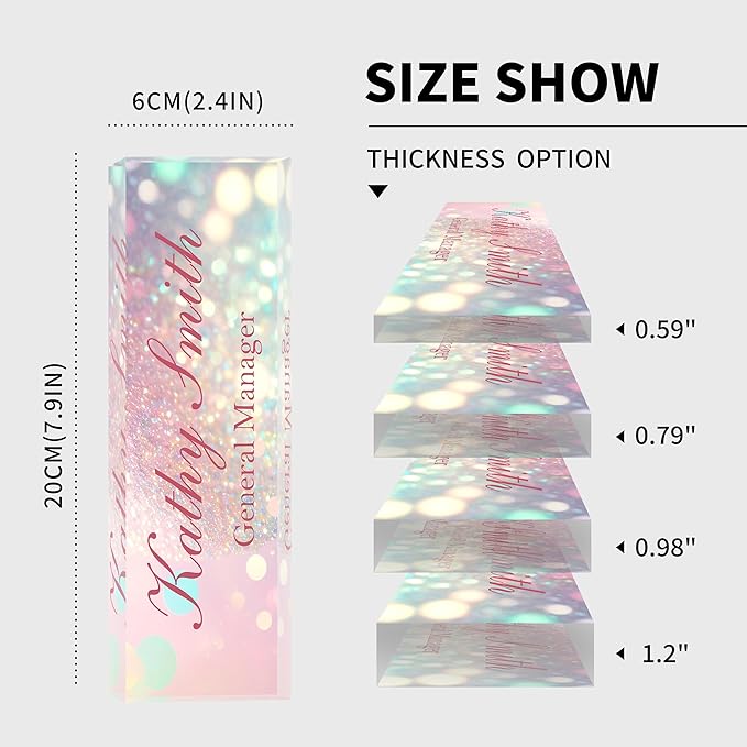 Custom Name Plate for Desk | Personalized Desk Name Plate | Personalized Boss Employee Appreciation Gifts | Acrylic Name Plate Office Desk Accessories