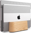 Adjustable Dual Vertical Laptop Stand for Desk, Wooden Laptop Holder, MacBook Pro Stand, Wood Mac Air Dock