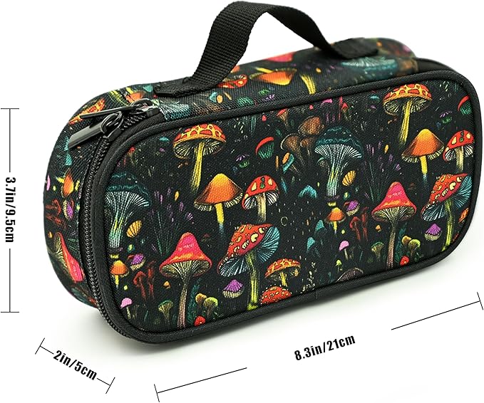 Mushroom Pencil Case Pencil Pouch Large Capacity Pen Bag School Office Organizer Stationery Storage Box For Girls Boys Teen Kids