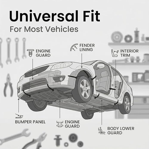 50 PCS Universal Nylon Cable Tie Buckle for Car,Heavy Duty Self-Locking Zip Ties Holder with Pin & Button Design,Self-Locking Ties Holder,Bumper Retainer Clips Car Rivets Fasteners for Auto Repairing