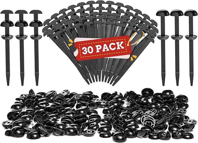 Haiou 30-Pack-4.1" Heavy-Duty Nylon Universal Cable Tie Buckle Cable Ties- Self-Locking Zip Ties for Car, Home, Office & DIY Projects