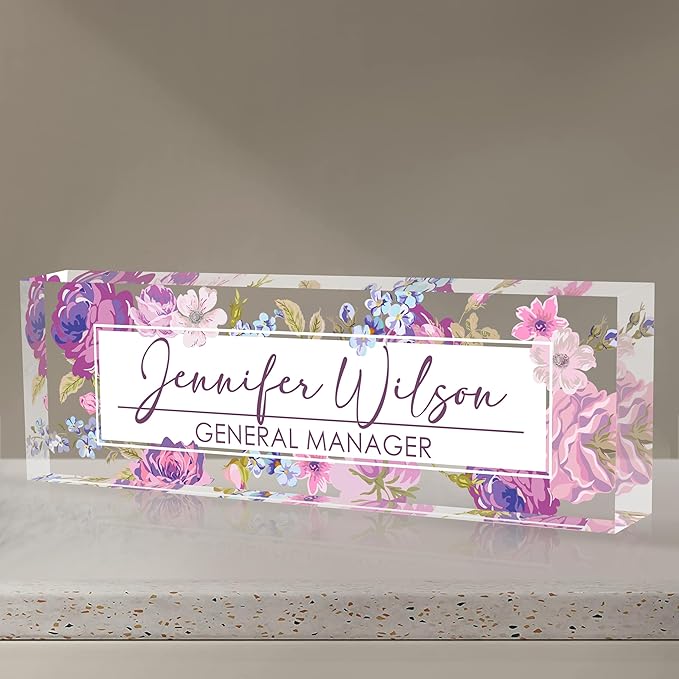 Desk Name Plate Personalized, Name Plate for Desk, Office Desk Decor for Women & Men, Employee Appreciation Gifts The Office Gifts for Boss, Lawyer, Manager, Teacher, Nurse
