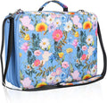 Blue Flower Marker Case, 224 Slots Alcohol Marker Case Markers Carrying Bag Holder for Art Sketch Marker, Permanent Paint Marker, Dry Erase Marker, Repair Pen, Color Highlighte Art Supplies