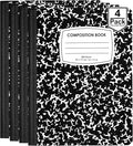 ENVO Composition Notebooks, College Ruled Composition Notebook, Black Marble Covers Composition Notebook, 100 sheets, Bulk (4, College Ruled)