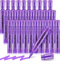 Qilery 30 Pack Highlighters Bulk, Tank Style Chisel Tip Highlighters Markers Pack Quick Drying for Adult Coloring, Home Office Supplies (Purple)