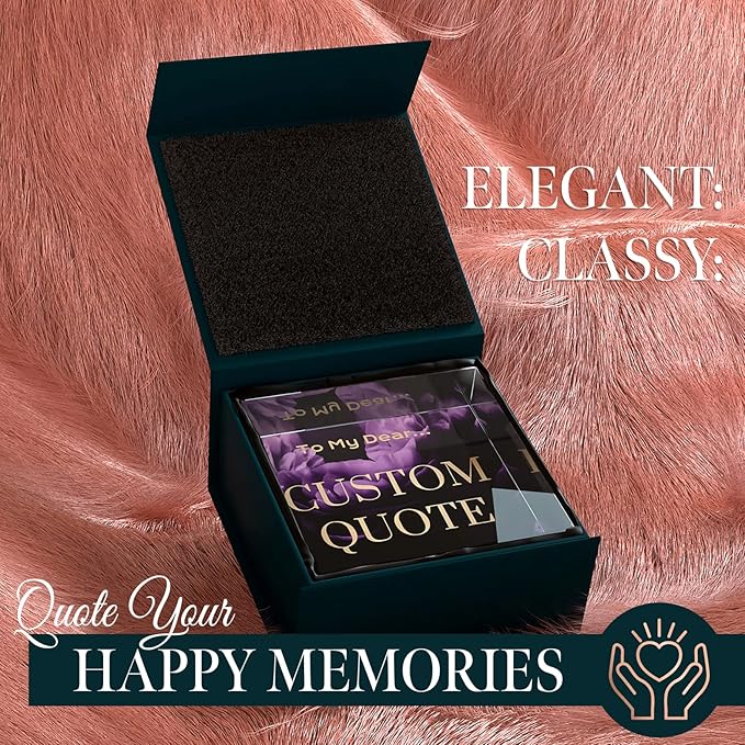 Custom Acrylic Sign Personalized, Custom Desk Name Plate, 18 Styles, (4"x4"), With Gift Box, USA Made by Acryluxe. (Blossom)