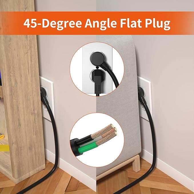 8 Outlet Metal Heavy Duty Long Power Strip, 2100J Surge Protector with 10 FT Extension Cord, Wide Spaced and Wall Mount Powerstrip for Home, Industrial, Workshop & Garage (10FT)