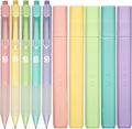 BLIEVE - Aesthetic Highlighters and Gel Pens With Soft Ink and Chisel Tip, Bible Highlighters and Pens No Bleed, Dry Fast Easy to Hold, for Bible Journaling Planner School Supplies (CANDY)