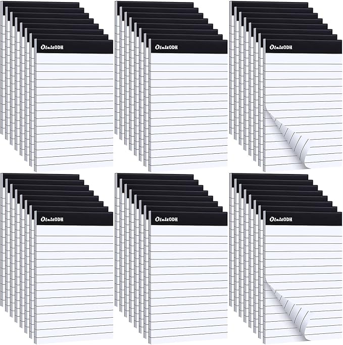 Oleitodh 3x5 Notepads – 48 Pack White Memo Pads Small Writing Pads with Perforated Lined Pages, Mini Note Pads 50 Sheets per Lined Note Pads 3x5, Pocket Notepads for Office School Home Supplies