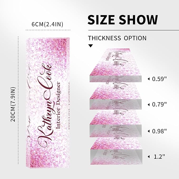 Name Plate for Desk-Personalized Name Plates for Desk-Name Plate Personalized for Office-Gifts for Teacher Boss Employee Appreciation Office Desk Decor (pink diamond), MYDZBJMT1009