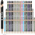 50 Pack Personalized Custom Pens with Stylus Bulk Ballpoint Pens Engraved with Logo Text Name for College Business Promotion Graduate Wedding Birthday Christmas, Multicolor