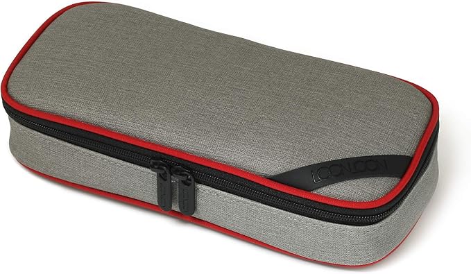 LOONLOON 660 Rainey Pencil Case (Gray) – Large Capacity Multi-Compartment Design with Divider Panel for School College and Office
