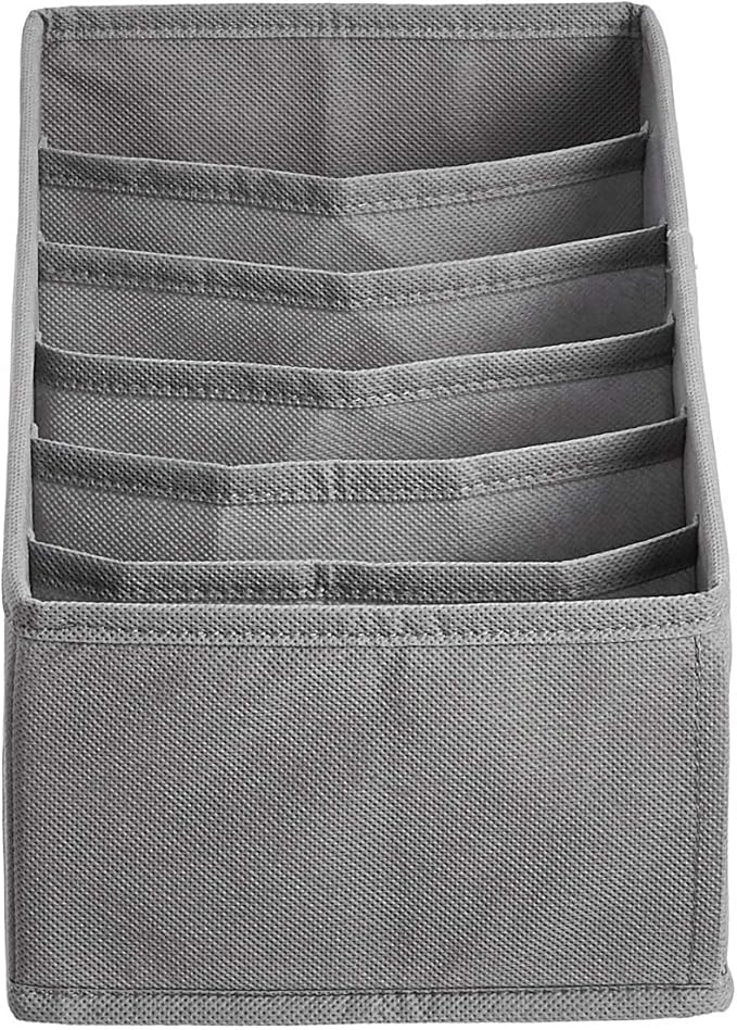 Amazon Basics Underwear Dresser Drawer Organizers, Pack of 2, Gray