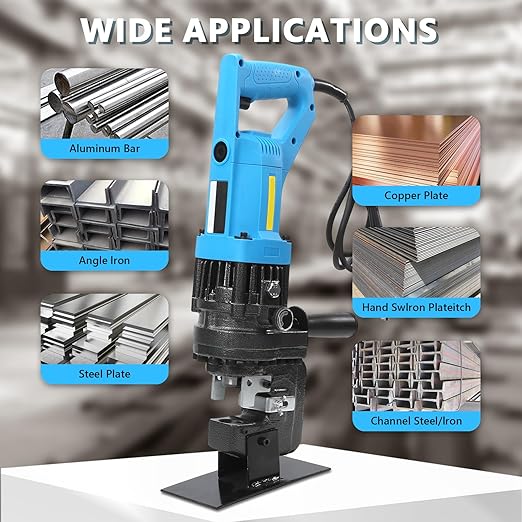 1300W Hole Electric Hydraulicunch 110V Electric Hydraulic Punching Tool 10T Output Force Hole Puncher for Metal Steel Plate Iron Plate
