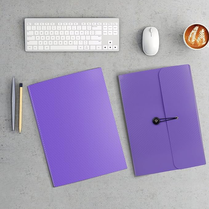 Accordion File Organizer, Expanding File Folder for Sorting Documents and Papers, 13 Pockets File Storage Organizer for Home, Travel and Office Use (Purple)