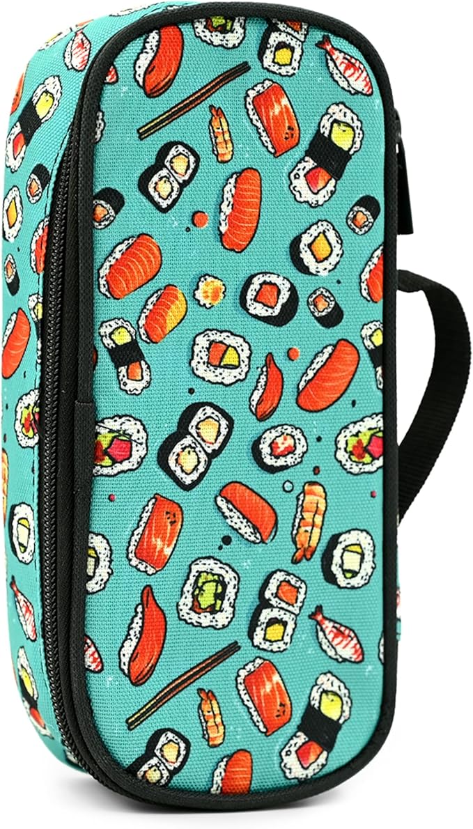 Sushi Pencil Case Pencil Pouch Large Capacity Pen Bag School Office Organizer Stationery Storage Box For Girls Boys Teen Kids