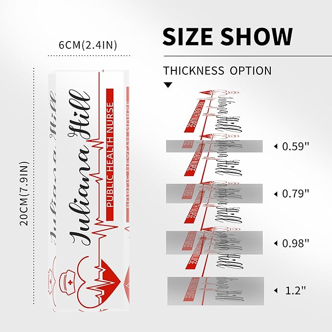 Personalized Name Plate for Desk, Nurse Office Decor for Women and Men, Employee Appreciation Gifts (Nurse Funds)