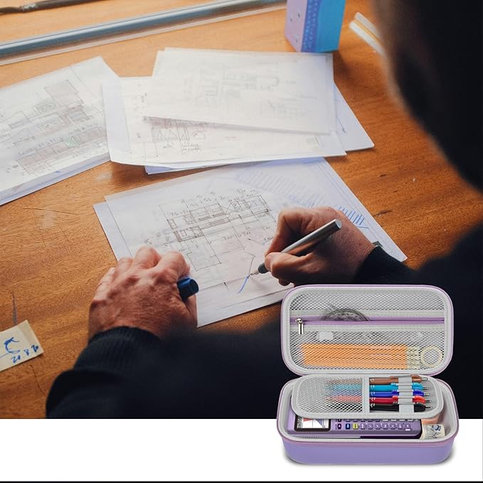Pencil Case Pen Pouch Bag, Large Capacity Pencils Organizer Holder Office College Stationery Pen Marker Storage Supplies for adults, NOT INTENDED FOR USE BY CHILDREN 12 AND UNDER, Box Only (Purple)