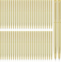 Zonon 100 Pieces Metal Slim Ballpoint Pens Bulk Retractable Metallic Black Ink 1 mm Medium Point Smooth Writing Pens for Wedding Business Office Supplies Students Teachers Men Women Present