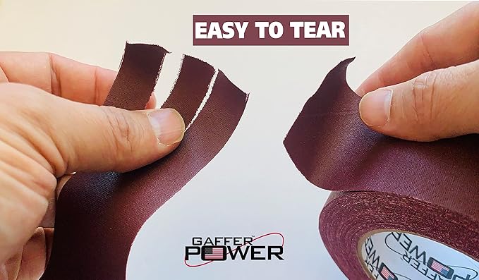 Gaffer Power Gaffers Tape 2 Inch | Deep Rich Burgundy | USA Made Quality | Leaves No Residue