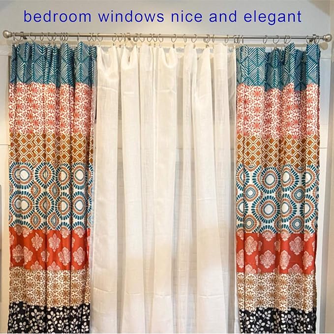 LLPJS 20 Pack Metal Curtain Rings with Clips, Curtain Clip Rings Hooks for Hanging Drapery Drapes Bows, Curtain Rod Rings 1.5 inch Interior Diameter, Matte Silver