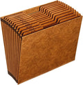 Globe-Weis PFXR217MHD /Pendaflex Heavy-Duty Expanding File, Open Top, 12 Pockets, Monthly Index, Letter Size, Brown (R217MHD)