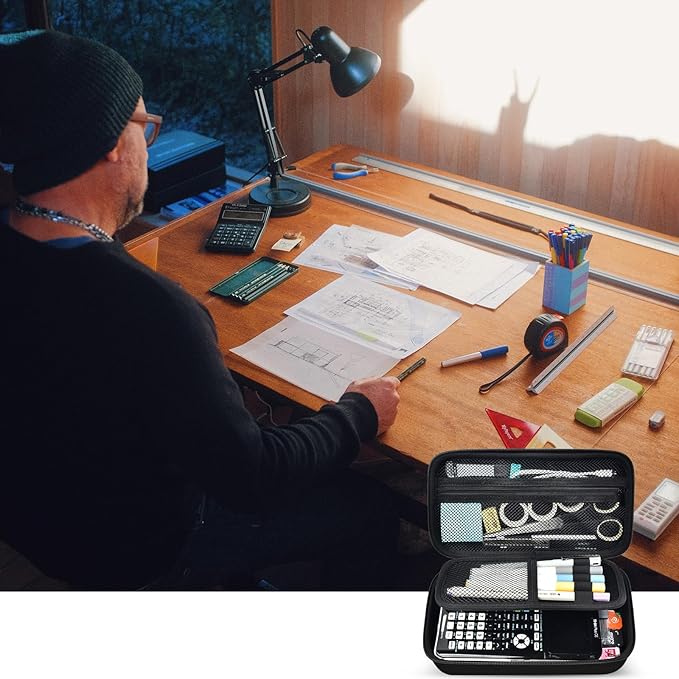 Pencil Case Pen Pouch Bag, Large Capacity Pencils Organizer Holder Office College Stationery Pen Marker Storage Supplies for adults, NOT INTENDED FOR USE BY CHILDREN 12 AND UNDER, Box Only (Black)