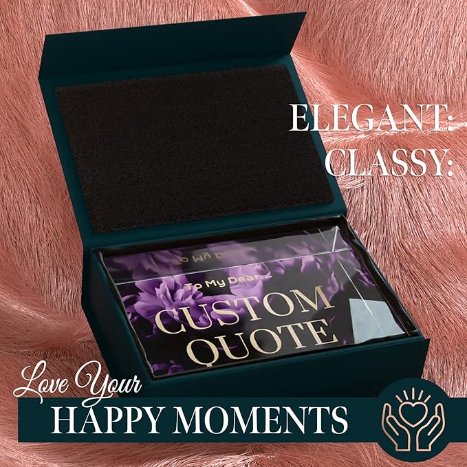 Custom Acrylic Sign Personalized, Custom Desk Name Plate, 18 Styles, (4"x6"), With Gift Box, USA Made by Acryluxe. (Blossom)