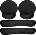 Yunsailing 4 Pcs Ergonomic Mouse Pad and Keyboard with Wrist Support Set Soft Smooth Gel Rest Comfortable Memory Foam for Easy Typing Gaming Computer Laptop Office Home
