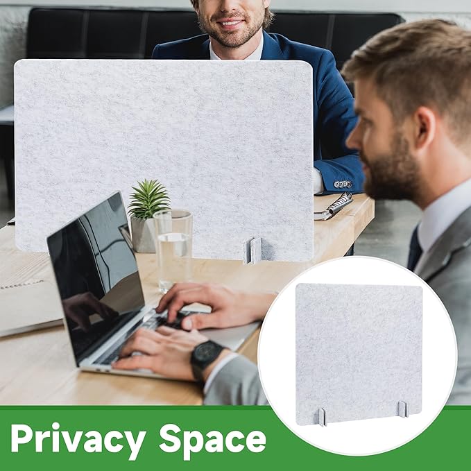 2 Pack Desk Privacy Panel 59" x 23.6" Acoustic Divider Panel Portable Desk Partition Desk Divider Noise Visual Isolate Table Divider for Student Study Reception Area Office Library