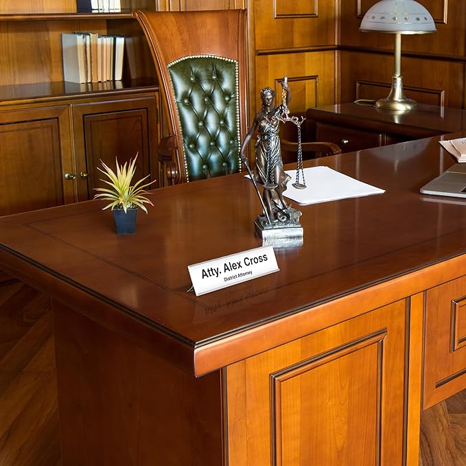 My Sign Center Custom Desk/Wall Name Plate - Personalized, Laser Engraved, 2" x 8", 18 Color Options, Made in USA