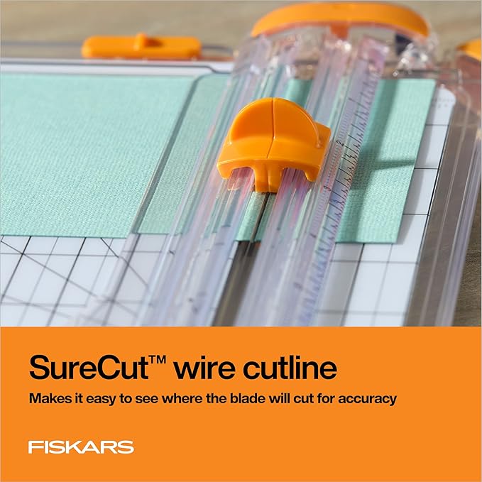Fiskars Precision Paper Trimmer, Easy and Accurate Crafting Tool, Cuts Straight for Crafts, Cards, and More