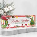 Personalized Name Plate for Desk Custom Acrylic Desk Name Plate Custom Employee Appreciation Gifts Office Gifts for Women, Men, Boss, Coworkers, Teacher, Nurse (Christmas)