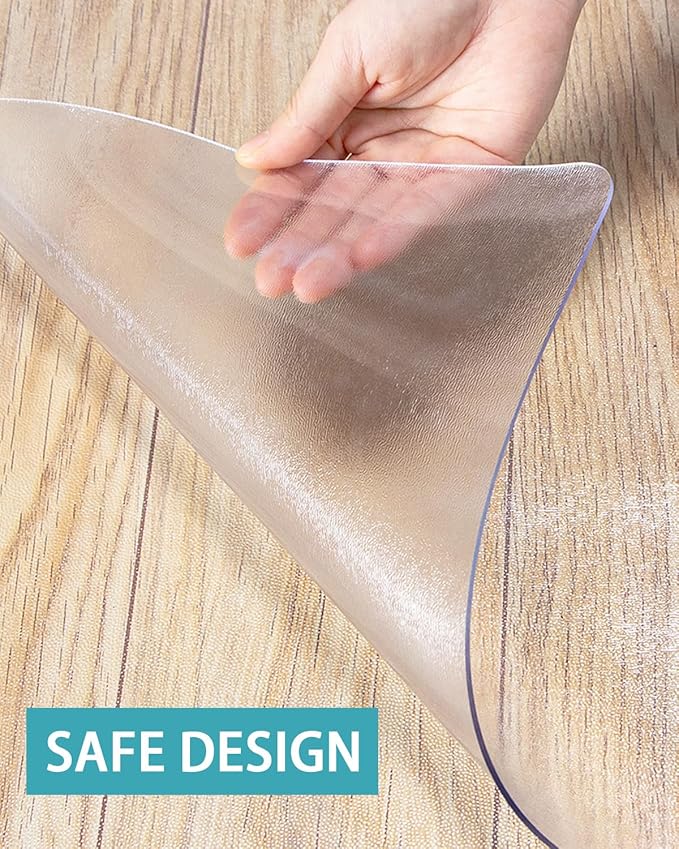 FURKIT Refrigerator Mat, Clear Anti-Slip PVC Floor Protector, 2mm Thickness Scratch-Resistant Floor Mat