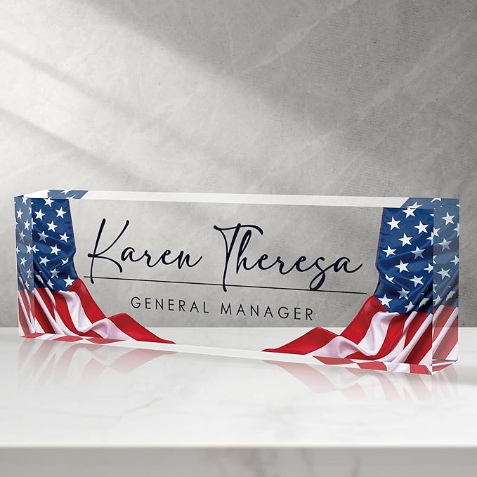 Custom Office Name Plate, Personalized Gifts for Women & Men, Appreciation Gifts for Employees, Boss, Teacher - Office Desk Accessory