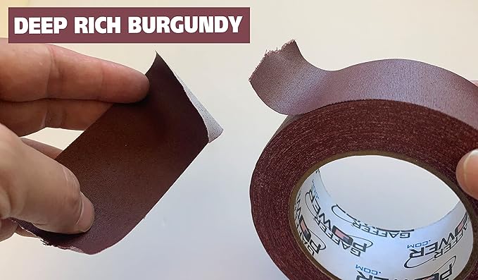 Gaffer Power Gaffers Tape 2 Inch | Deep Rich Burgundy | USA Made Quality | Leaves No Residue